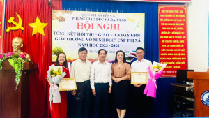 GIÁO VIÊN ĐẠT GIẢI HỘI THI "GIÁO VIÊN DẠY GIỎI - GIẢI THƯỞNG VÕ MINH ĐỨC" CẤP THỊ XÃ NĂM HỌC 2023-2024
